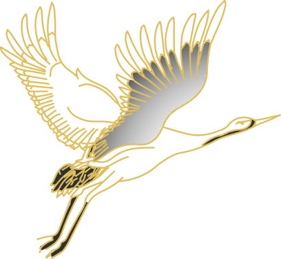 Flying crane decoration